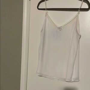 Babaton Cream Camisole with V-Neck and Spaghetti Straps